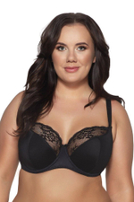 Бюстгальтер с чашкой на тонком поролоне Camellia (Размер: 75F) (Цвет: черный)