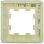 BRITE Рамка 1-местная РУ-1-2-Бр стекло эко грин RE IEK