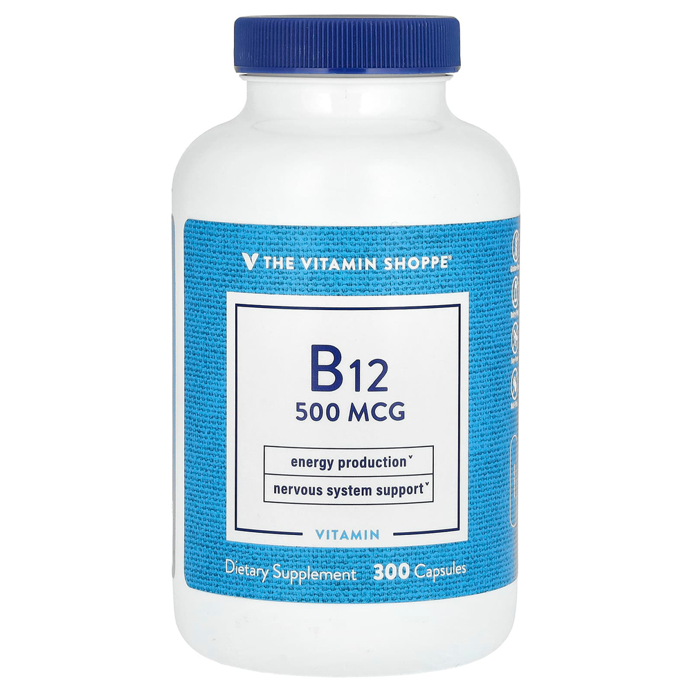 The Vitamin Shoppe, Витамин B12, 500 мкг, 300 капсул
