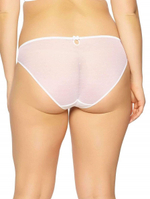 Трусы-бикини с фронтальной вставкой на подкладке из кружева