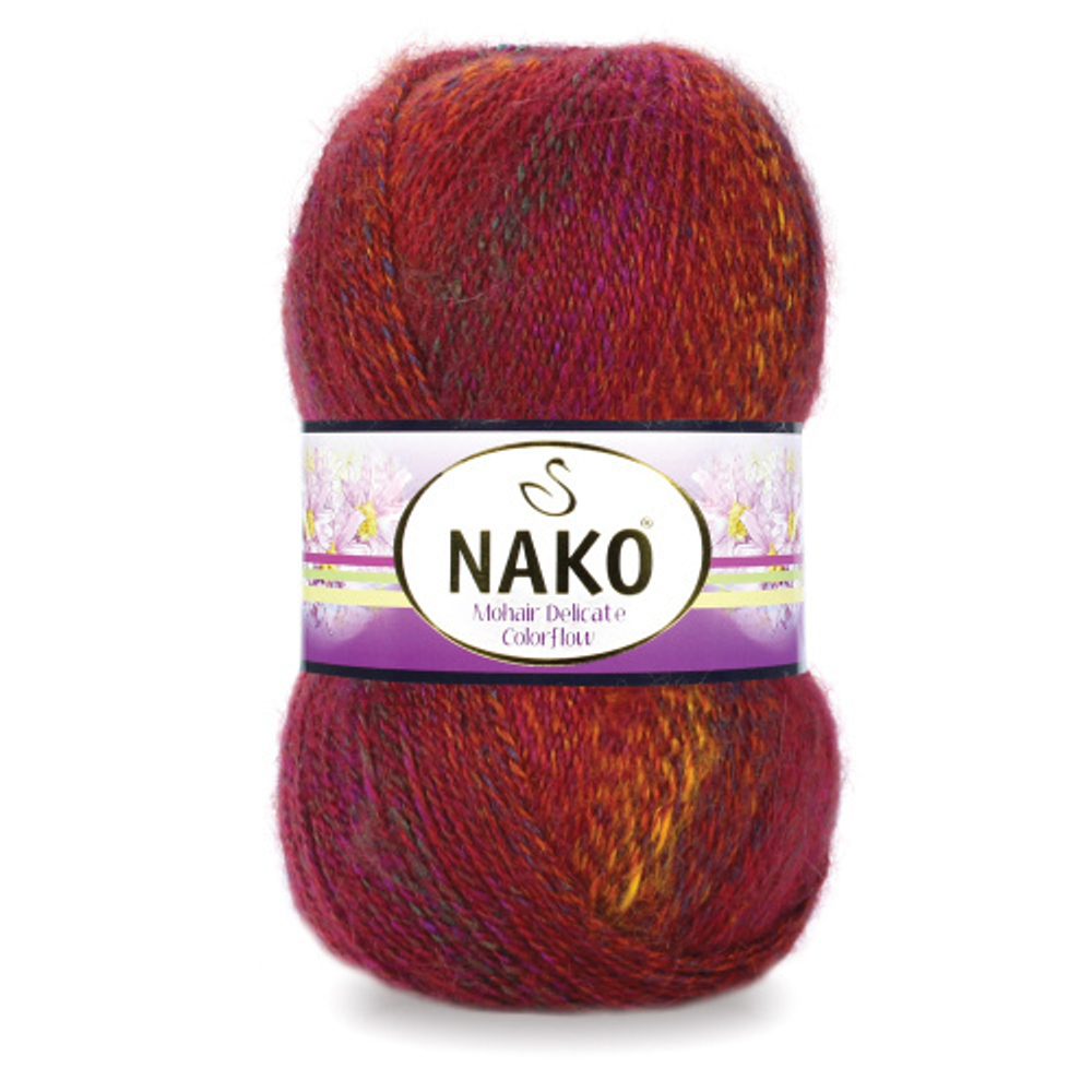 Пряжа Mohair Delicate Color Flow, 100г, 500м, 85%акрил, 10%шерсть, 5%мохер (цена за 1шт)