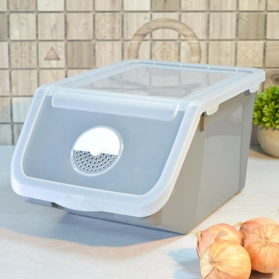 Контейнер для овощей 9л, серый