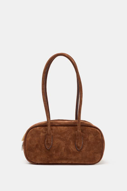 ZARA КОЖАНАЯ СУМКА С ПЛЕЧЕВЫМ РЕМНЕМ, ЧЕРЕПИЧНЫЙ