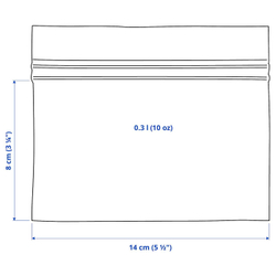 IKEA ISTAD  (ИКЕА ИСТАД)  -  Пакет Ziplock, рисунок/серый, 0,3 л