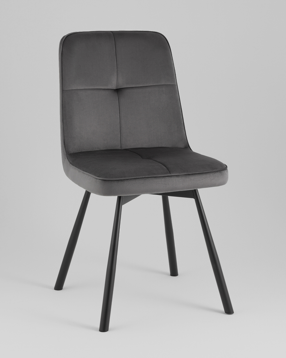 Стул Boun вращающийся велюр темно-серый 2 шт.