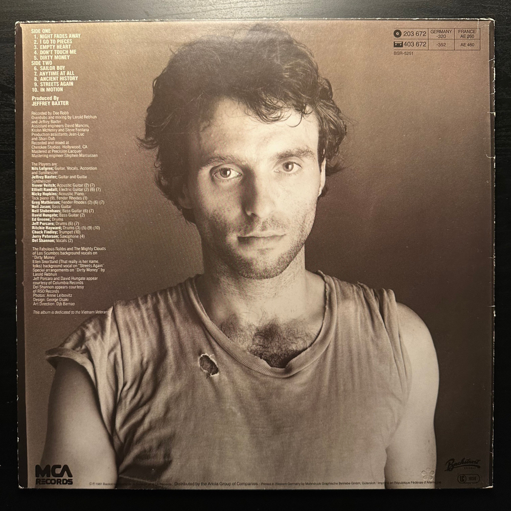 Nils Lofgren - Night Fades Away (Германия 1981г.)