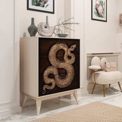 Комод Серпентис с 3 ящиками Айвори