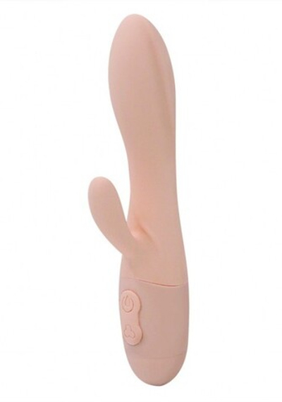 Вибратор с клиторальным отростком Solar Kiara (слоновая кость) (Цвет: слоновая кость)