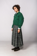 Юбка-колокол, сине-зеленая клетка