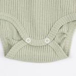 Боди с длинным рукавом и крылышками "Шалфей" из хлопка в рубчик 0-3 м