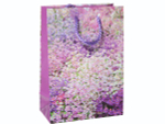 Пакет бумажный 14*20*7см с ручками "Цветы" микс