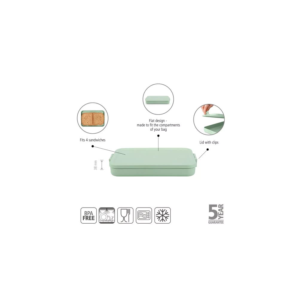 Brabantia - Ланч-бокс Make&amp;Take Jade Green / артикул   202926  / GTIN 8710755202926