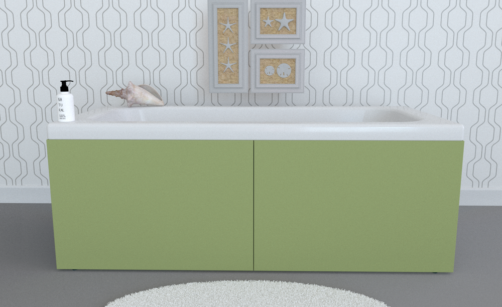 Экран под ванну откидной TR-5-219 фисташковый матовый soft touch