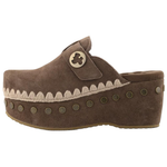 MOU Abrasion Resistant Closed Toe Slippers Women"s Dark Brown