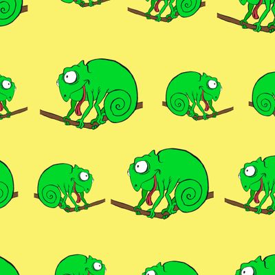 хамелеон на ветке