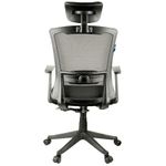 Кресло руководителя Helmi HL-E31 "Ergo", рег. подгол. и пояс. упор, мех. кач. "Люкс", ткань черная