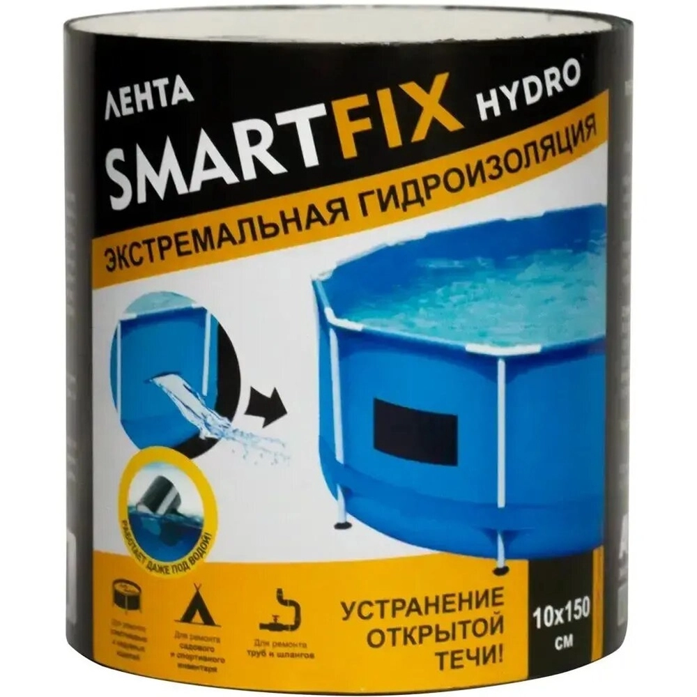 Лента гидроизоляционная W-con SmartFix HYDRO 10*150см, черная
