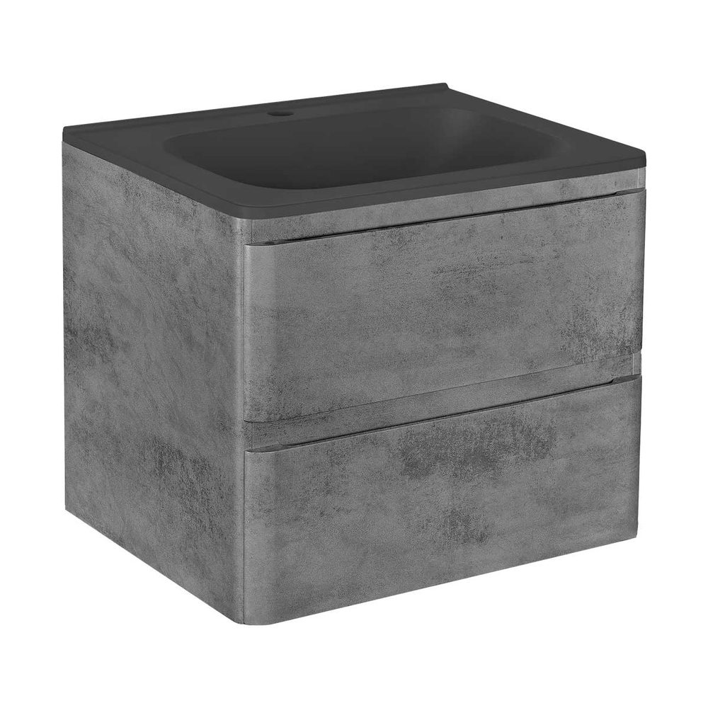 Тумба под раковину Vincea Vico 600 подвесная, 2 выкатных ящика soft close, Beton