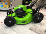 Газонокосилка Greenworks GD40LM46HP 40V (46 см) бесщеточная аккумуляторная -  АКБ 4 А/Ч зарядка G40UCM2M / 40V 2A