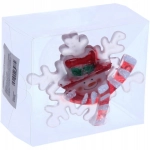 Фигурка с подсветкой «Снежинка со Снеговичком» 9,5*4 см (на присоске)