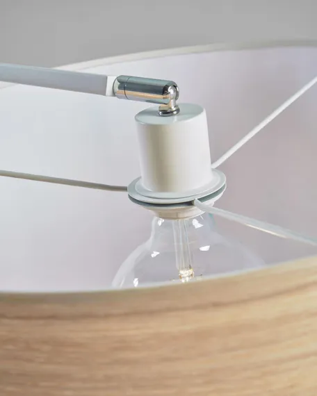 Торшер Juhe 210 см с отделкой из ясеня и мрамора