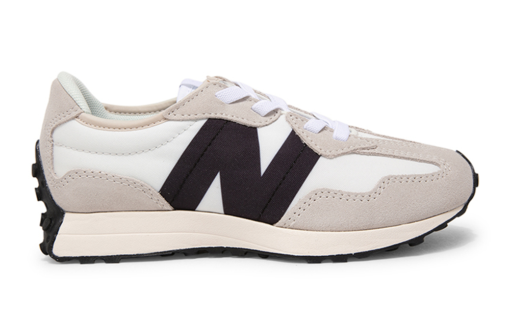 New Balance NB 327 Cushioning Abrasion Resistant Breathable Low top Running Shoes Sea Salt Color Kids'