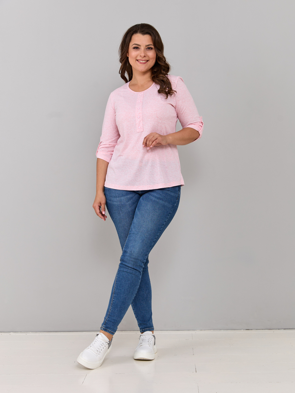 Лонгслив ЛНк-005/розовый-меланж