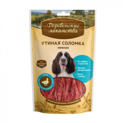 Деревенские Лакомства д/собак Утиная соломка нежная, 90гр