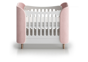 Кроватка KIDI Soft mini cпальное место 60*120 см (розовый)