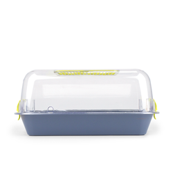 Террариум ZOOSET прозрачный серый/желтый - M (40х27х18 см)