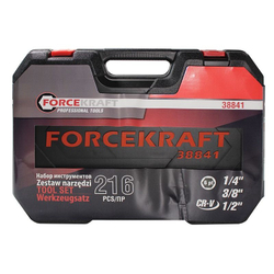 Набор инструментов 216пр. 1/4", 3/8", 1/2" (6гр.) FORCEKRAFT 38841