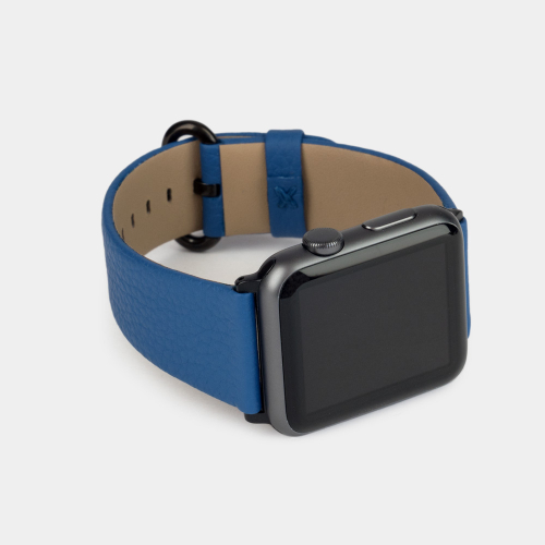 Ремешок для Apple Watch 40/41/42 mm из кожи теленка, цвета синий королевский