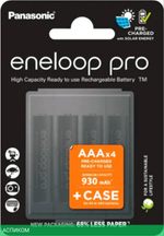 Аккумулятор Panasonic Eneloop Pro AAA 930mAh (BK-4HCDE/4CP+case)