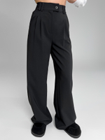 Брюки-палаццо Bisher 050 однотонные классические с карманами и резинкой сзади