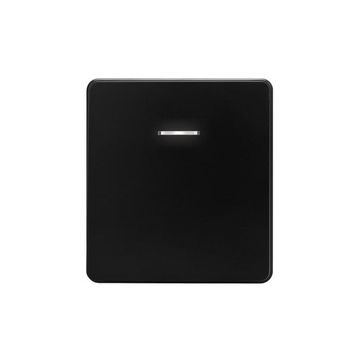 Выключатель ROUND 1 кл проходной (переключатель) с подсветкой 10А с/у оникс KRANZ