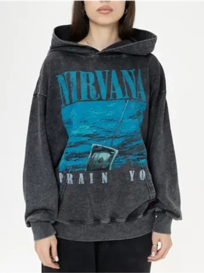 Худи PARABOLA Nirvana оверсайз варенка для мужчин и женщин