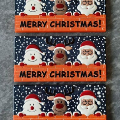 871 | Форма для шоколадных плиток "Новогодние друзья" (275х175 мм)