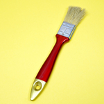 Кисть плоская 1" 25мм искусственная щетина, деревянная лакированная ручка