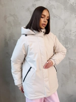 Куртка весенняя удлиненная с капюшоном