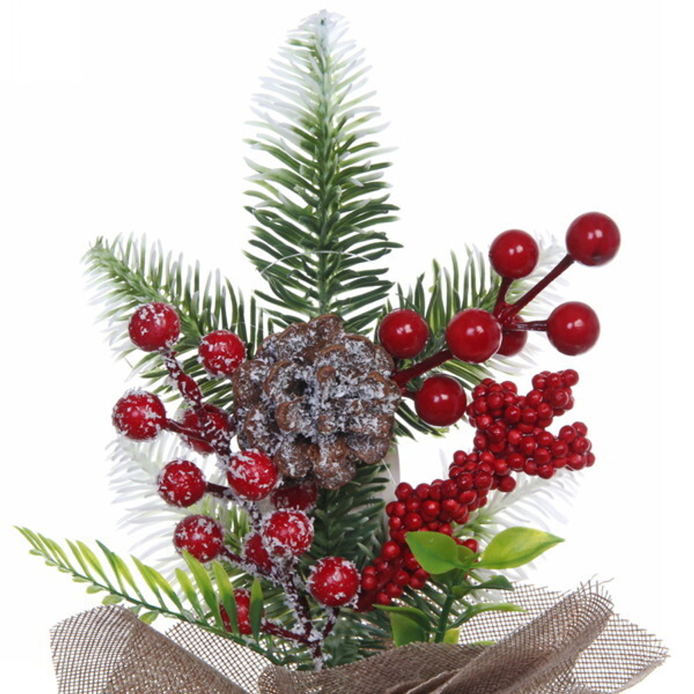 Хвойная композиция «Красочное Рождество» 25*10 см