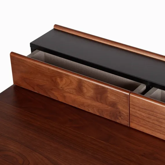 Письменный стол с ящиком Jerome 120х55 см, шпон ореха