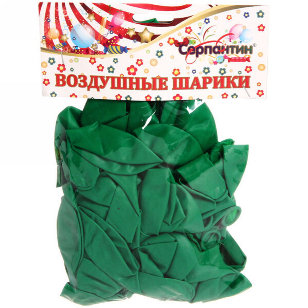 Воздушные шары 50 шт, 10»/25см Изумрудный город (зеленый)