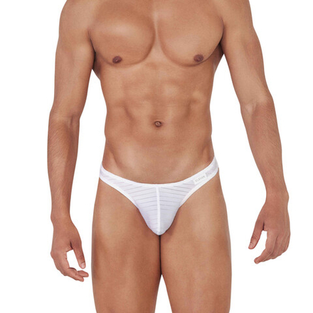 Мужские трусы тонги белые Clever Moda SAINTED THONG 145001