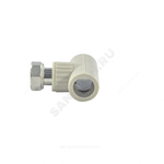 Тройник PP-R комбинированный серый Дн 20х3/4" с накидной гайкой VALFEX 10140120Г