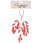 Ветка декоративная «Волшебство ночи» 20 см, Красный