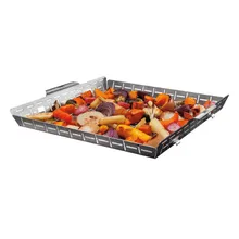 Перфорированный противень Weber Crafted для овощей, рыбы, морепродуктов, 43.5x41.5x5.1 см, нержавеющая сталь