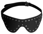 Черная маска на глаза с заклепками и шипами (Цвет: черный)