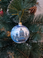 Шар стеклянный "Исакиевский собор",  ручная роспись
