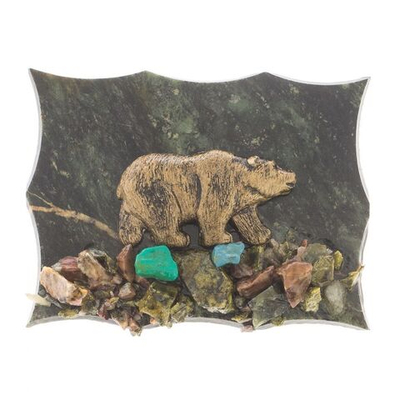 Магнит "Медведь" камень змеевик