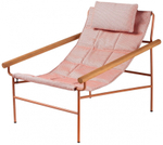 Кресло лаунж металлическое с подушкой Scab Design Dress Code Glam Outdoor, терракотовый, розовый